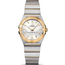 Omega Constellation 27mm White 18k/ss Two-tone 123.20.27.60.02.002 Watch