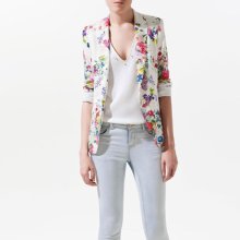 On Sale Long Sleeve Slim Fit Floral Prints Blazer Jacket 3294