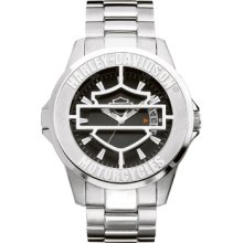 Open Bar & Shield Logo Bracelet Watch - By Bulova