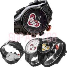 Ouyawei 3 Hand Car Racing Date-day Mechanical Automatic Wrist Sport Watch + Box