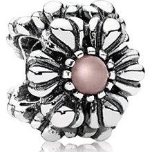 PANDORA Sterling Silver Birthday Blooms October with Pink Opal 790580POP