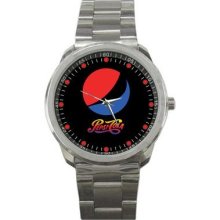 Pepsi Cola Quartz In Tin Custom Sport Metal Watch Rare Design