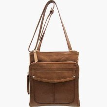 Perlina Victoria Leather Crossbody Bag - Toffee - One Size