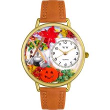 Personalized Autumn Leaves Unisex Watch - Gold