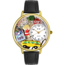 Personalized School Bus Driver Unisex Watch - Black Padded