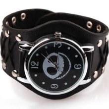 Phantom Rivet Girls Boy Leather Bracelet Bangle Wristwatch Watch Bt4649 Optional