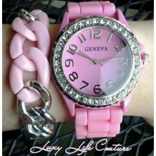 Pink Armcandy Set Watch & Braclet