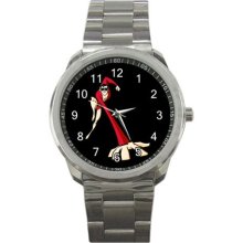 Plastic Man Sport Metal Watch IwB123 - Metal - Gray - cartoon