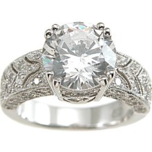 Plutus Partners .925 Sterling Silver Brilliant Cut Cubic Zirconia Wedding Ring