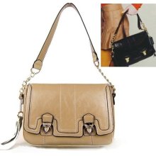 PU Shoulder Bag â€“ Buckle PU Shoulder Bag (Blk/Beige) HB475508