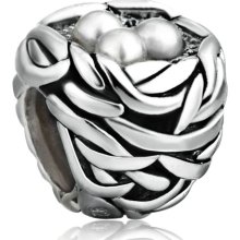 Pugster 925 Sterling Silver Basket Striped Pearl Charms Bracelets