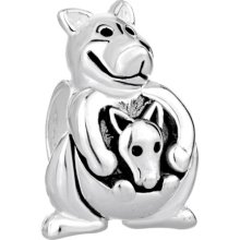 Pugster 925 Sterling Silver Kangaroo Carrying Baby Charms Bracelets