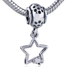 Pugster Open Star Dangle Beads Fit All Brands Charms Brecelets