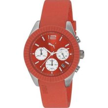 Puma Women's Motor PU102812002 Orange Rubber Quartz Watch with Or ...