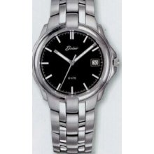 Quartzline Sport Men`s 10 Atm Silver Watch With Date Window & Round Bezel