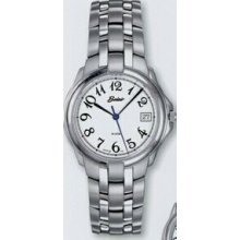 Quartzline Sport Men`s 10 Atm Silver Watch With Large Arabic Number Dial