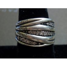 R2035 Silpada Sterling Silver Organics Ring Size 7