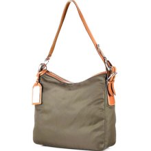 Ralph Lauren Farringdon Hobo In Lauren Green And Lauren Tan