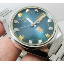 Rare Seiko Elnix Electronic 0703-7010 Blue Dial Kanji Gents Hacks.