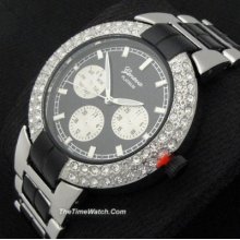 Real Bling Rhinestones Hip-hop Geneva Men Watch Gm61sb