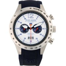 River Woods Men's RWC 1 M WD SCBL Chronograph Blue Rubber Strap W ...