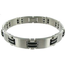 Rochet Roma Mag Acier Stainless Steel Ceramic Insert Classic Mens Bracelet