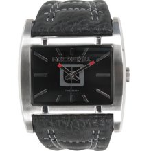 Rockwell Apostle Watch Black Leather Band/Black Face