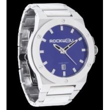 Rockwell Watch Cm114 The Commander Wristwatch Blue Dial Silver Band