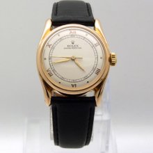 Rolex 18ct Rose Gold Bombay 5018 Bubble Back - Oyster Perpetual - Vintage 1949