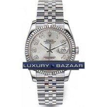 Rolex Datejust 116234 (silver Guilloche Dial, Arabic Numerals)