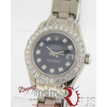 Rolex Datejust Lady Pearlmaster 80299 White Gold Masterpiece Diamonds Bezel