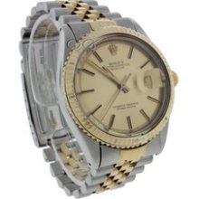 Rolex Datejust Oyster Perpetual 18k Gold Two Tone Stainless Steel Mens Watch