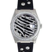 Rolex Datejust Royal Black White Diamond Ladies Watch 116189BBR