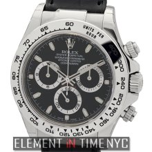 Rolex Daytona 18k White Gold Black Dial