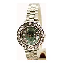 Rolex Ladies Datejust Steel 1.5ct Happy Set Diamond Bezel - Pre-Owned