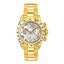 Rolex Men's Daytona Yellow Gold/Black Mother Of Pearl Roman Dial