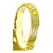 Rolex Men's Style 14kt Yellow Gold 4.65ct Diamond Bracelet