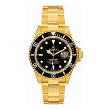 Rolex Men's Submariner Date Yellow Gold/Black Dial/Black Insert Bezel