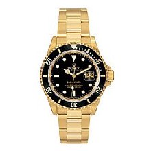 Rolex Men's Submariner Yellow Gold Black Dial/Black Bezel Pre-Owned