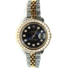 Rolex Unused 2005 Datejust W/ Original Rolex Diamond Dial w/ Custom 1.5 Kt Diamond Bezel