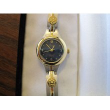 Ronica Quartz Gold And Stainless Steel Woman's Watch With Case