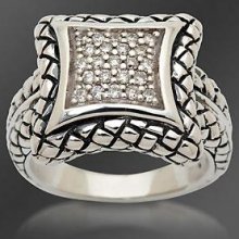 Scott Kay .30 ct. t.w. Diamond Ring in Sterling Silver. Size 6.5