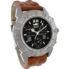 Sector 500 Black Dial Chronograph Brown Leather Mens Watch 2651951135