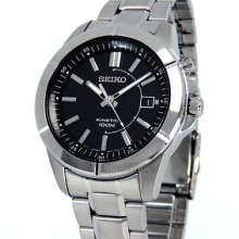 Seiko Men Kinetic 100m Japan Movement Stainless Steel 41mm Ska537 Ska537p1