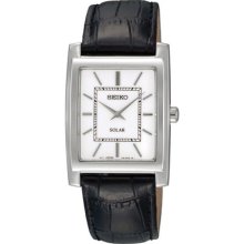 Seiko Seiko Clearance Sale Stainless Steel Case Black Leather Watch Sup895p2