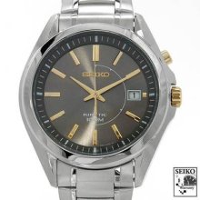 Seiko Ska527 Kinetic Men's Watch Silver/silver