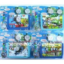 Shipping. 100 Pcs Cartoon Watches And Wallet Sets With Gift Box