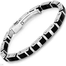 Simmons Men's Bracelet With Ss & Genuine Diamond.* Retail: $195.00