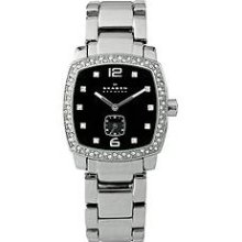 Skagen Crystal Collection SwarovskiÂ® Black Dial Women's watch #555SSXB