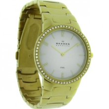 Skagen Ladies Watch - Gold Plated Case - Bracelet Strap